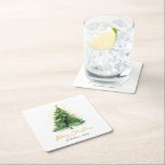 Modern Watercolor Christmas Tree Non Photo Square Paper Coaster<br><div class="desc">Bring festive charm to your gatherings with the Modern Watercolor Christmas Tree Non-Photo Square Paper Coaster. Featuring a delicately painted Christmas tree in soft watercolor tones, this disposable coaster adds a touch of seasonal elegance to any table setting. Ideal for holiday parties, family dinners, or casual get-togethers, these coasters offer...</div>