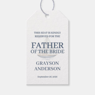 Modern Watercolor Coastal Seascape Wedding Gift Tags