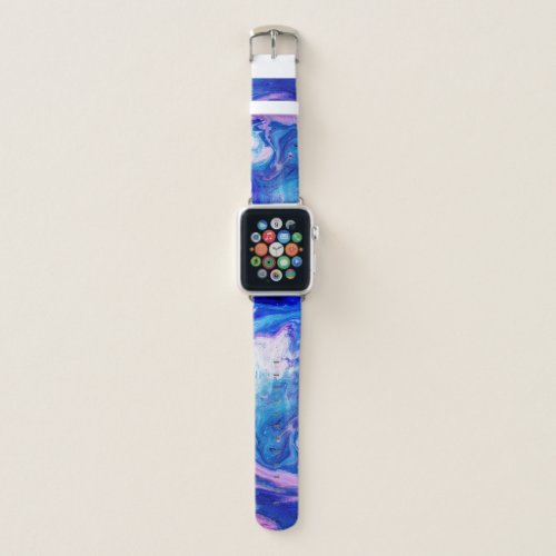 Modern Watercolor Colorful Marble Texture Apple Watch Band