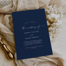 Modern Watercolor Coordinate | Blue Wedding Invitation