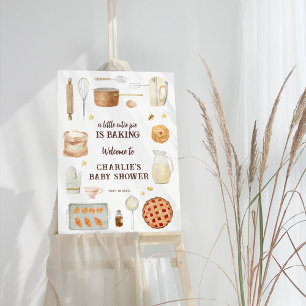 Modern Watercolor Cutie Pie is Baking Baby Shower Foam Board