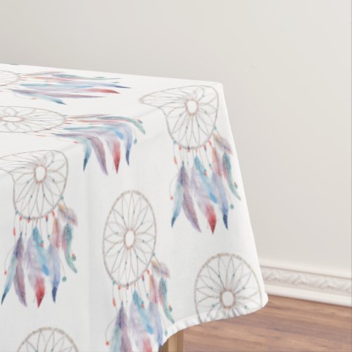 Modern Watercolor Dreamcatcher Baby Shower Theme Tablecloth
