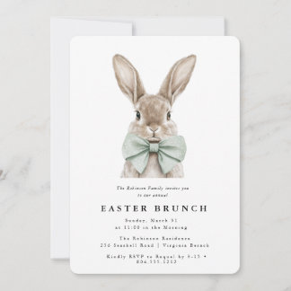 Modern Watercolor Easter Bunch Invitation