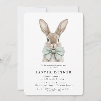 Modern Watercolor Easter Dinner Invitation