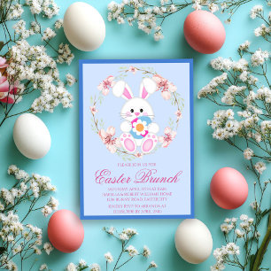 Modern Watercolor Egg Hunt Easter Sunday Brunch Invitation
