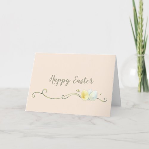 Modern Watercolor Egg Trio Easter Card