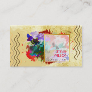 Modern Watercolor Elegant Artist Professional Business Card