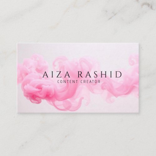 Modern Watercolor Elegant Baby Pink Business Card