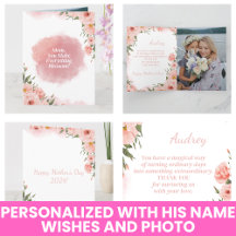 Modern Watercolor Elegant Pink Floral Mothers Day