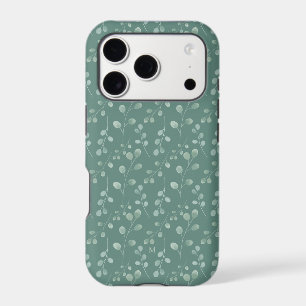 Modern Watercolor Eucalyptus Green Personalized iPhone 17 Pro Case