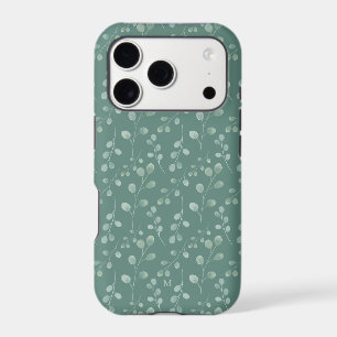 Modern Watercolor Eucalyptus Green Personalized iPhone 17 Pro Case
