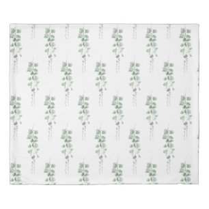 Modern Watercolor Eucalyptus Pattern Duvet Cover