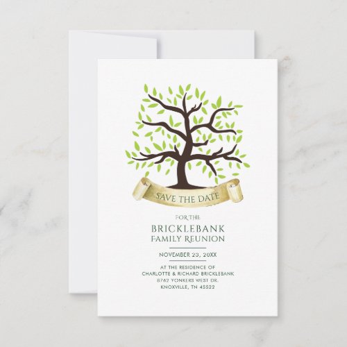 Modern Watercolor Family Reunion Save The Date