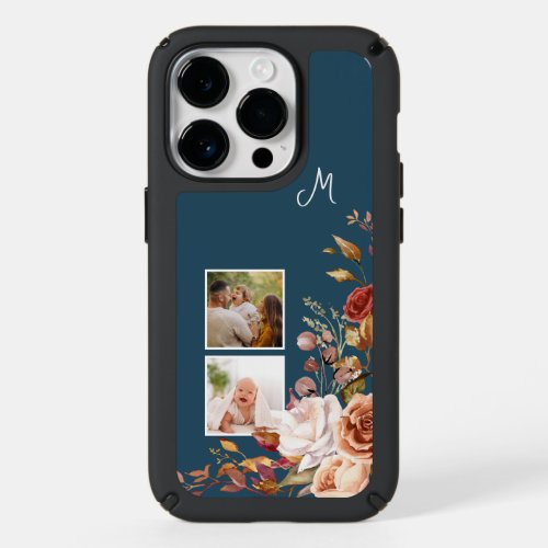 Modern Watercolor Floral 2_Photo Monogram Speck iPhone 14 Pro Case