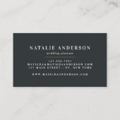 Modern watercolor floral and foliage elegant business card (Back)