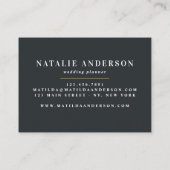 Modern watercolor floral and foliage elegant business card (Back)