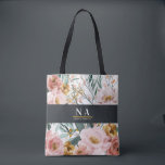 Modern watercolor floral and foliage elegant tote bag<br><div class="desc">Modern watercolor floral and foliage chic elegant design. On trend floral and foliage design. Part of a modern collection.</div>