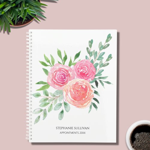 Modern Watercolor Floral Appointments  Planner