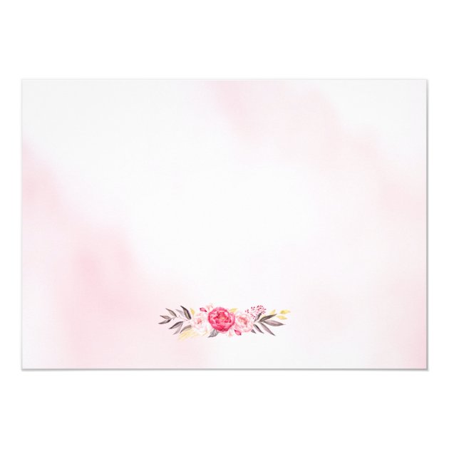 Modern Watercolor Floral Botanical Baby Shower Invitation