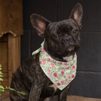 Modern watercolor floral botanical bandana