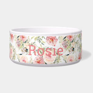 Modern watercolor floral botanical bowl