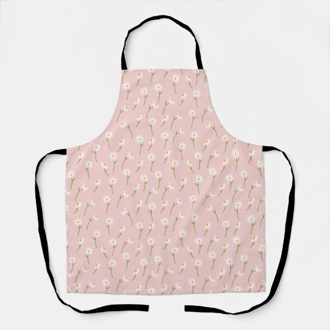 Modern Watercolor Floral Botanical Flowers  Apron (Front)