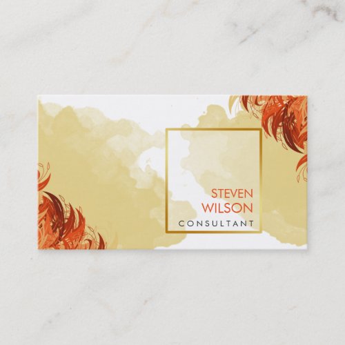 Modern Watercolor Floral Elegant Artist Business Card