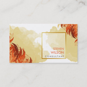 Modern Watercolor Floral Elegant Artist Business Card
