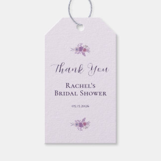 Modern Watercolor Floral Thank You Bridal Shower Gift Tags