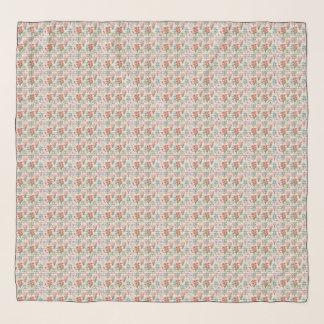 Modern Watercolor Flower Pattern Scarf