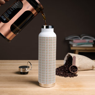 Modern Watercolor Flower Pattern Water Bottle
