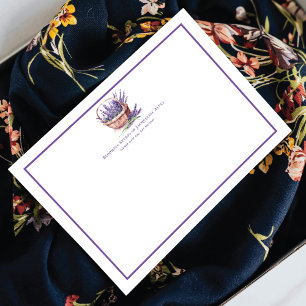 Modern Watercolor Flower Shop Lavender Note Card