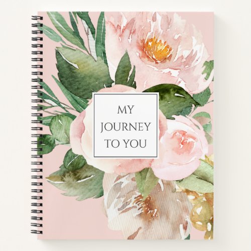 Modern Watercolor Flowers Best Gift Notebook