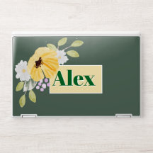 Modern Watercolor Flowers & personalize name