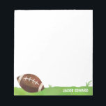 Modern Watercolor Football Sport Grass Fun Kids Notepad<br><div class="desc">Modern Watercolor Football Sport Grass Fun Kids Notepad</div>