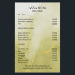 Modern Watercolor Gold Glitter  Flyer<br><div class="desc">Modern,  Watercolor,  Gold Glitter Flyer. on both sides. Designed for designers,  stylists,  lounges,  hair and make-up artists,  nails and Lash artists,  wellness center and more.</div>