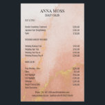 Modern Watercolor Gold Glitter Flyer<br><div class="desc">Modern, Watercolor, Gold Glitter Flyer. on both sides. Designed for designers, stylists, lounges, hair and make-up artists, nails and Lash artists, wellness center and more.</div>