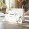Modern Watercolor Gold Green Floral Thank You