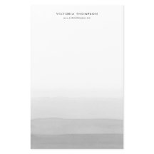 Modern Watercolor Gray Ombre Personalized