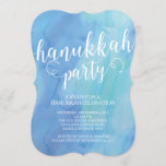 Modern Watercolor Hanukkah Celebration Invitation<br><div class="desc">Start your Holiday party off right with our modern blue Hanukkah Celebration Party Invitation featuring a contemporary typography set on a blue watercolor background. Make sure all your friends and family members are there to celebrate with you this holiday season! Hanukkah is a favorite time of year for most, be...</div>