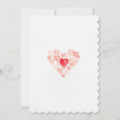 Modern Watercolor Hearts Bridal Shower Invitation (Back)