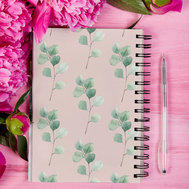 Modern Watercolor Leaves Pattern  Notebook (Creator Uploaded)