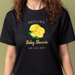 Modern Watercolor Lemon Baby Shower T-Shirt