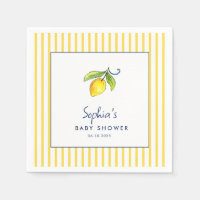 Modern Watercolor lemons Baby shower