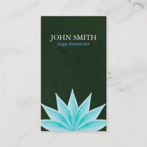 Modern Watercolor Lotus Flower Logo Yoga Business  Business Card