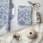 Modern Watercolor Mediterranean  Blue Tiles  Wrapping Paper<br><div class="desc">Introducing our Modern Watercolor Mediterranean Blue Tiles Wrapping Paper, a beautiful choice for adding elegance to your gifts. This wrapping paper features a stunning watercolor design of classic Mediterranean blue tiles, capturing the essence of coastal charm with a modern twist. Ideal for wrapping bridal shower gifts or any special occasion...</div>