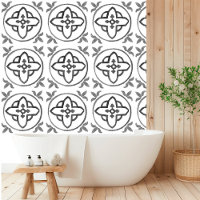 Modern Watercolor Mediterranean Grey Tile