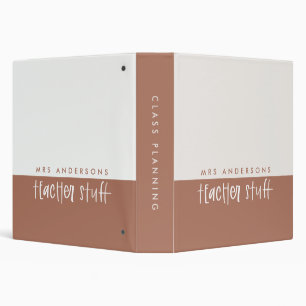 Modern watercolor minimal budget teacher gift 3 ring binder