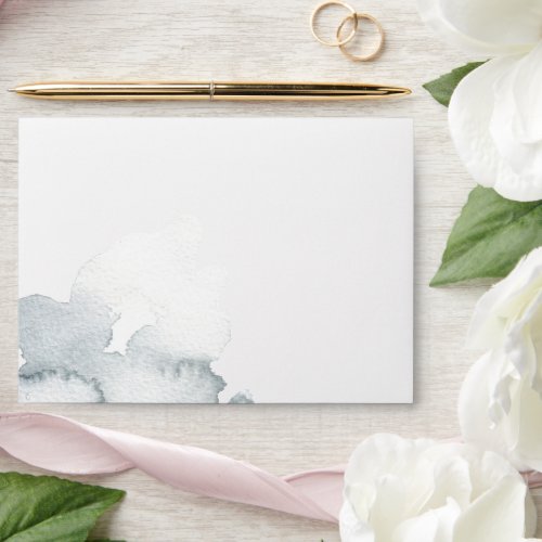 Modern Watercolor Minimalist Wedding Envelope