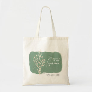 Modern watercolor mother of the groom tote bag